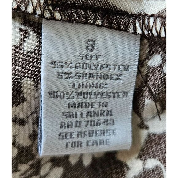 Dress Barn Woman Size 8 Midi Floral Dress Fit and Flare Ruched Waist Classic - Picture 5 of 6